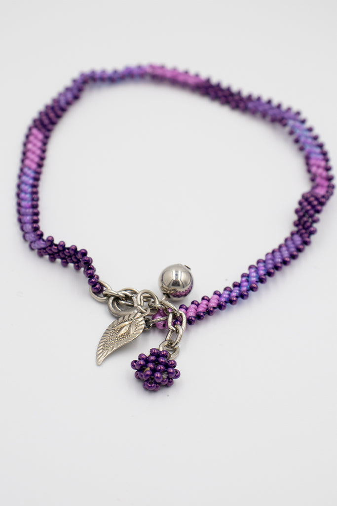 Aquatolia knit purple bracelet
