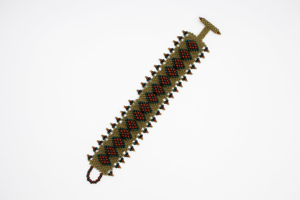 Aquatolia khaki green knit bracelet