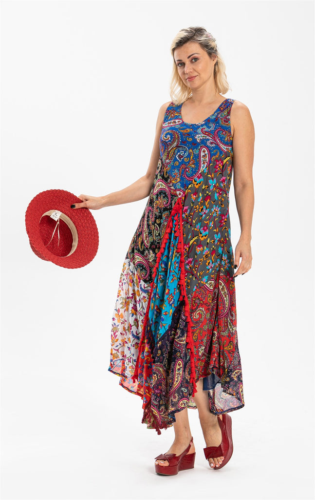 Aquatolia Woman Dress, Patchwork dress - Multi Color /M