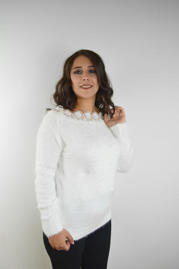 Trui / Sweater - Wit - ladies jumper