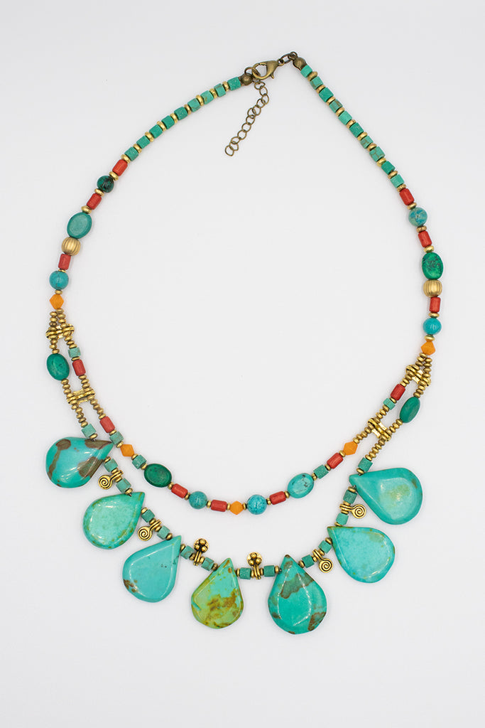 Aquatolia turquoise stone necklace