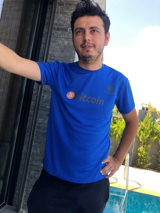Bitcoin Crypterium unisex T-shirt groot - Blauw